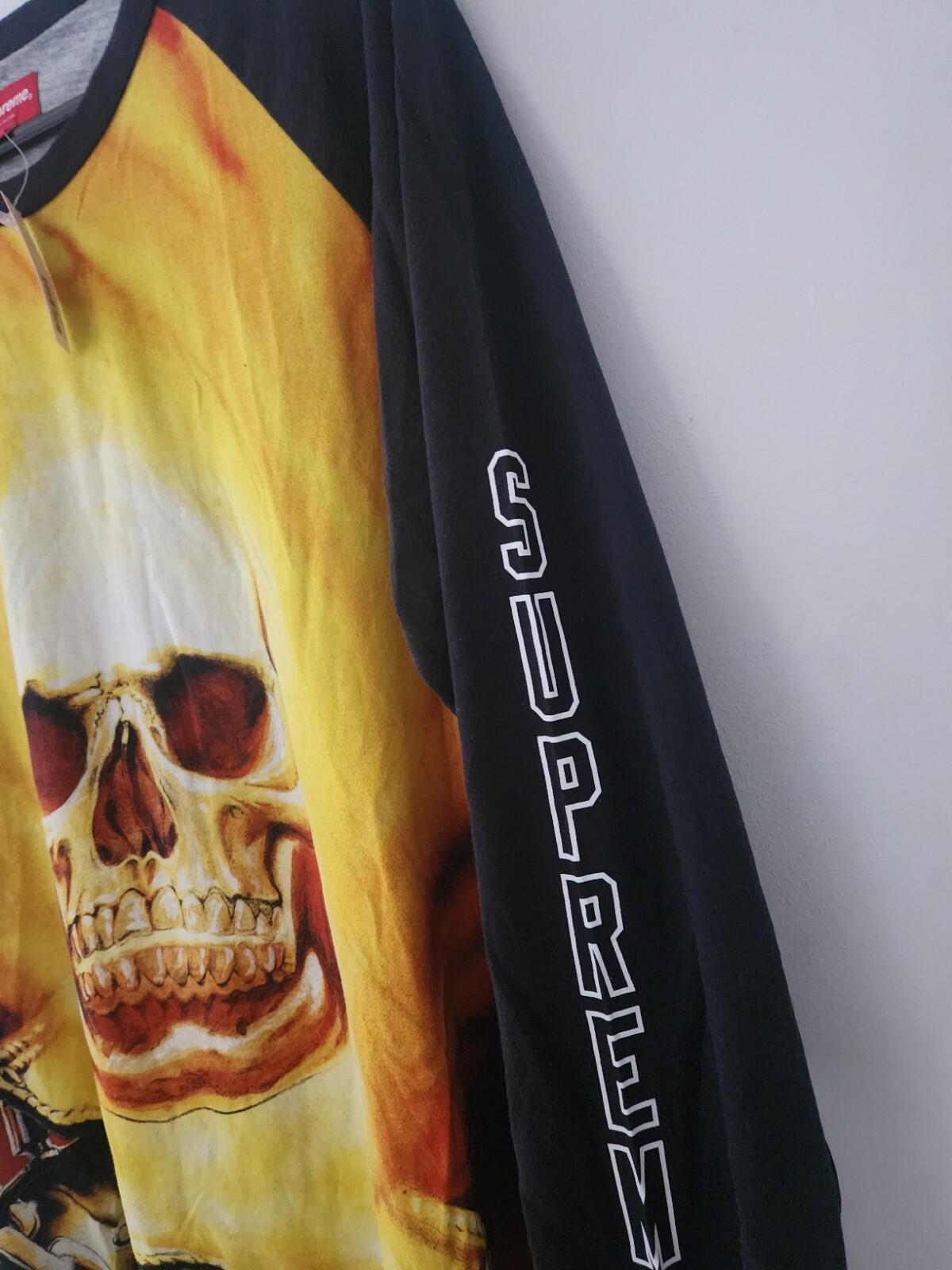 SS19 Supreme Ghost Rider Raglan L/S Top XL Tee Long Sleeve T-shirt Black