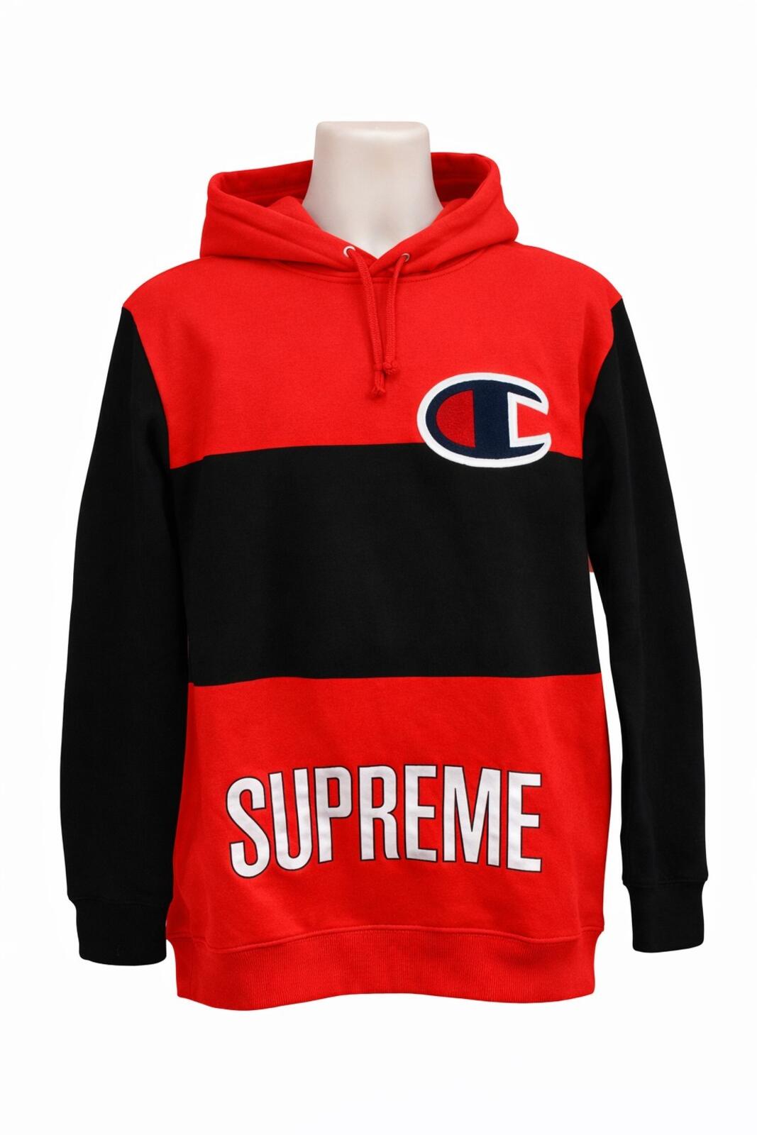 SS14 Supreme x Champion Hooded Sweatshirt Red Size L