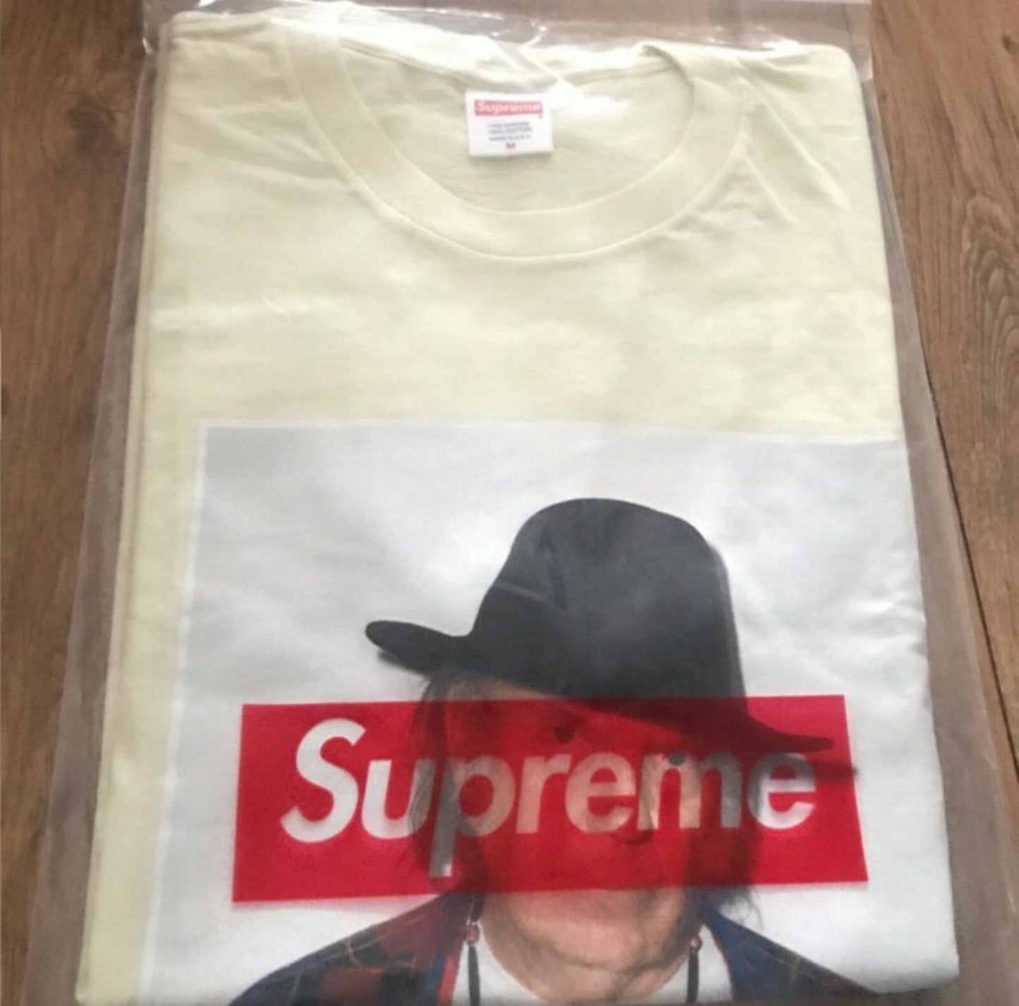 SS15 Supreme x Neil Young Photo Tee Palm Yellow Size M