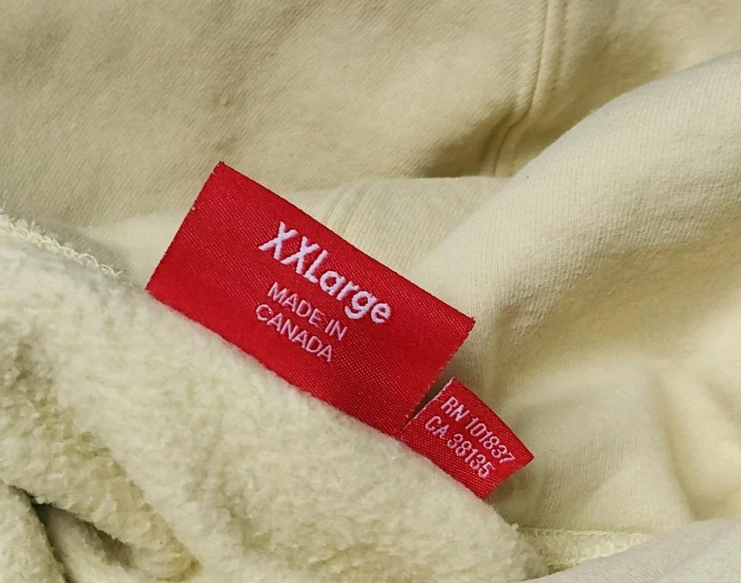 SS23 Supreme Small Box Hooded Sweatshirt 2XL XXL Yellow Hoodie Logo Pullover