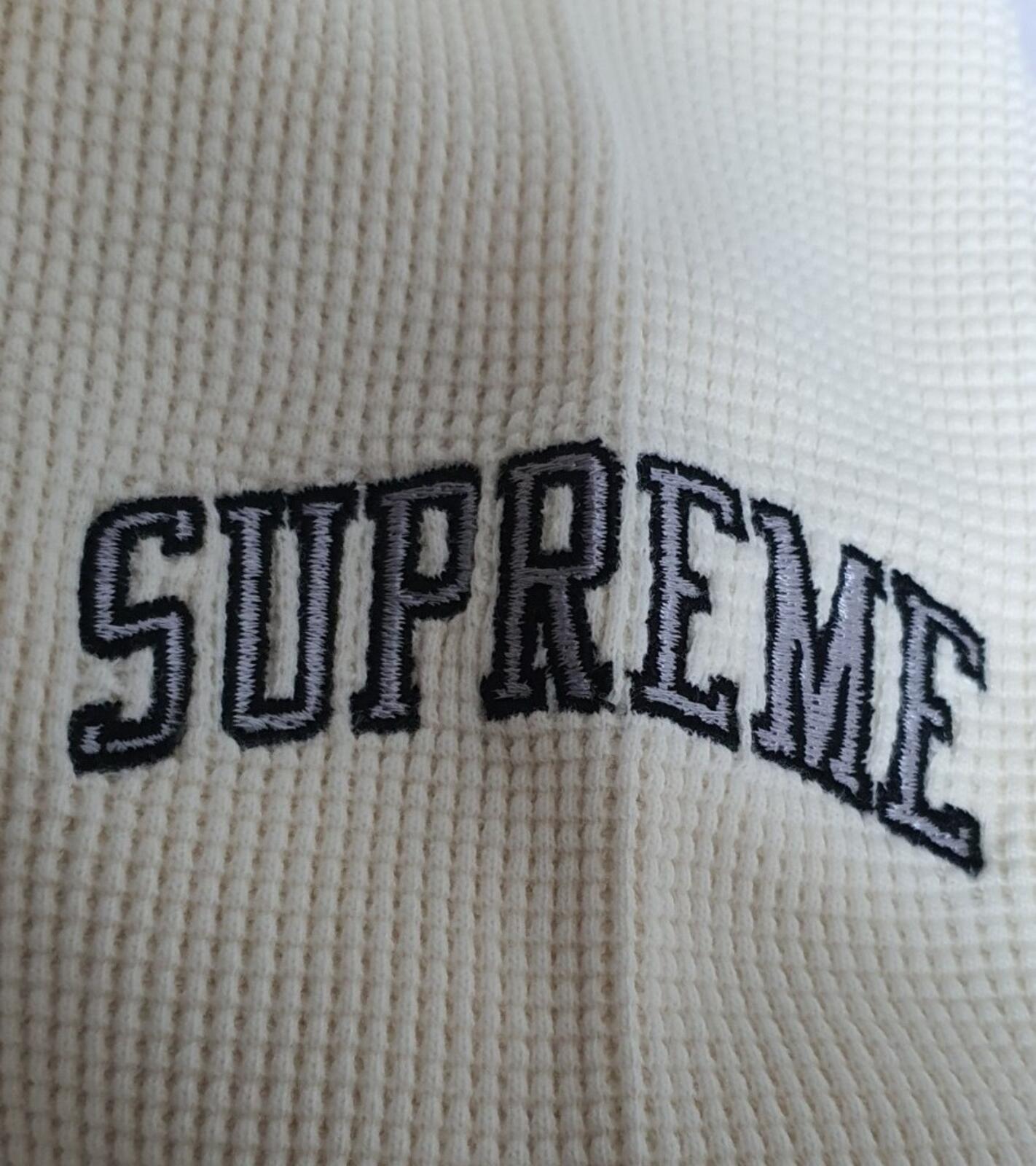 Sudadera térmica con cuello redondo SS19 Supreme x NFL x Raiders x '47 Natural Talla M