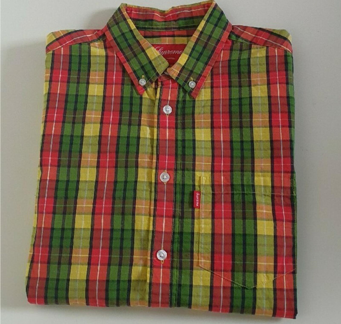 SS10 Supreme Factory Plaid S/S Shirt Multicolor Tartan Size S