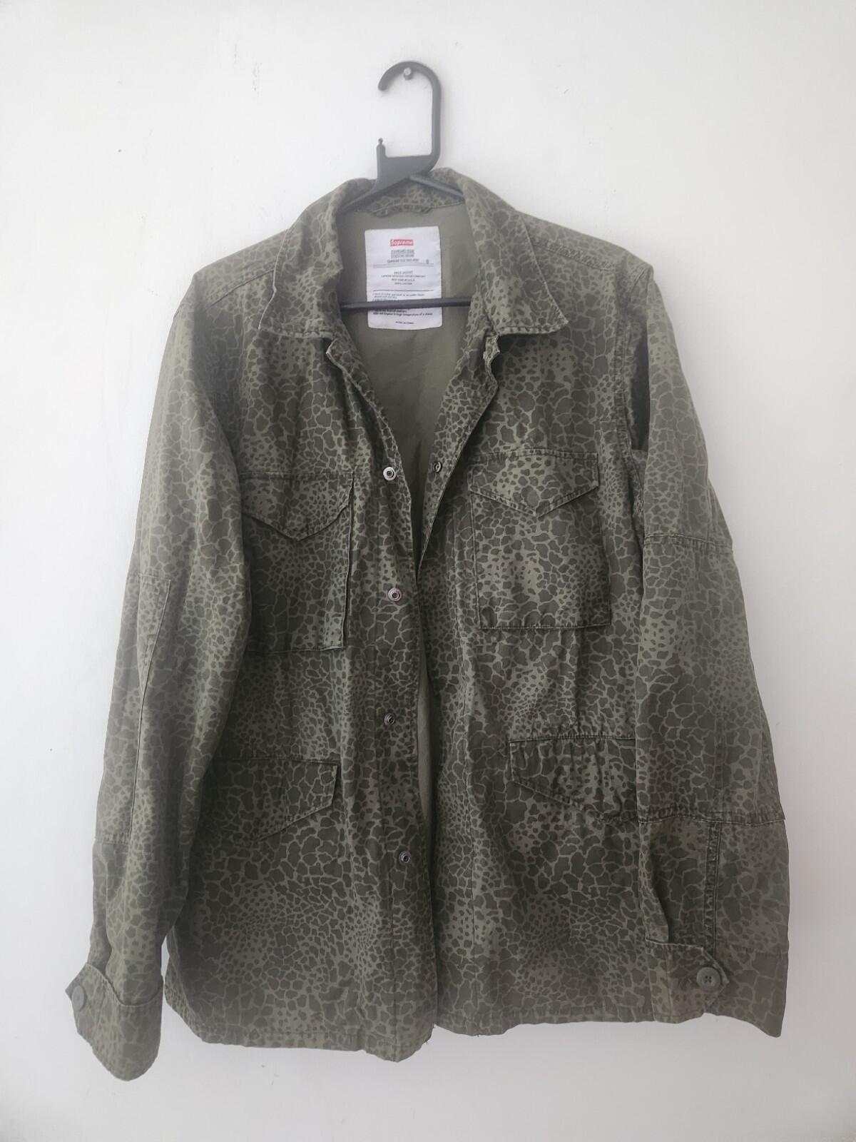 SS12 Supreme Field Jacket Giraffe Camo Vintage Rare Shirt 2012 Size L Large