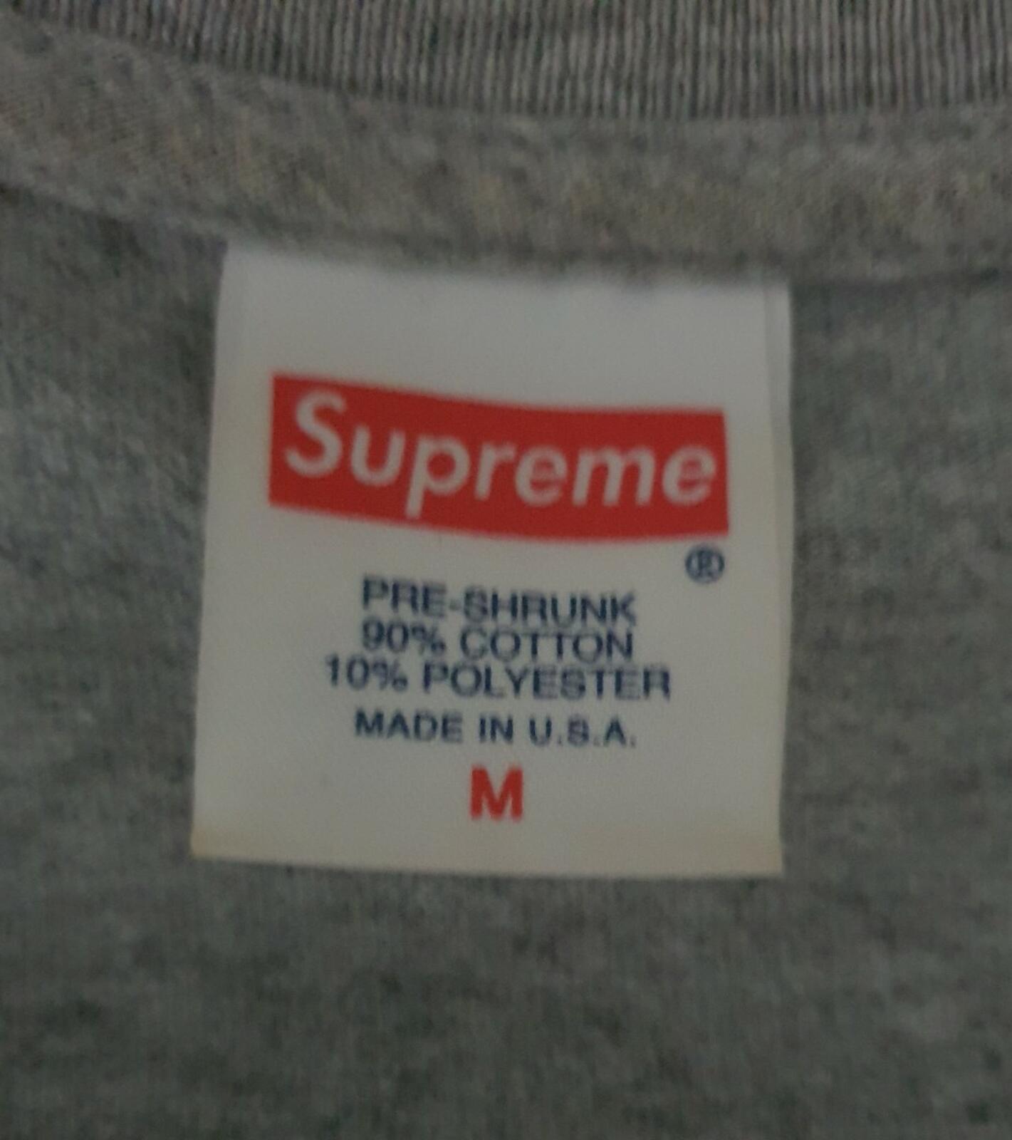 SS16 Supreme x Morrissey Photo Tee size M heather grey T-shirt