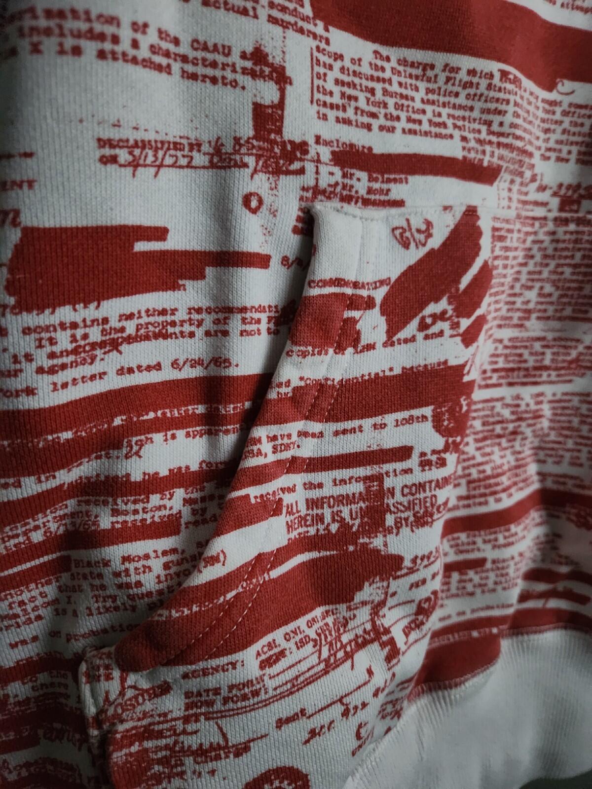 FW04 Supreme FBI Kapuzenpullover Hoodie Large Vintage 2007 Rot Weiß