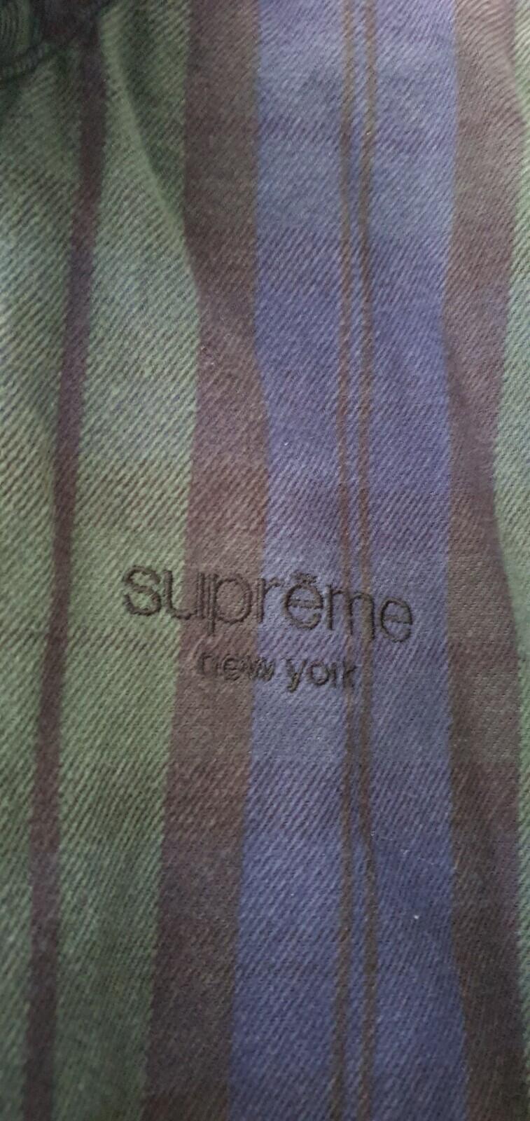 FW16 Supreme Denim Harrington size M medium plaid jacket