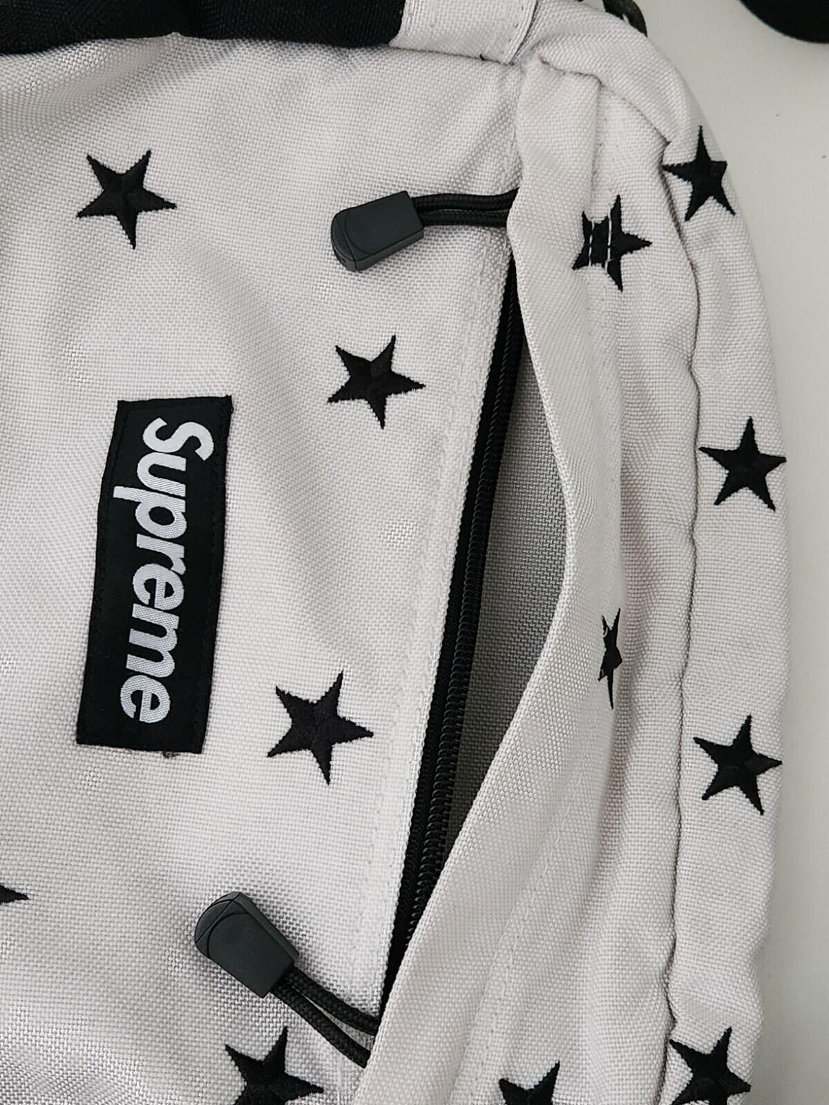FW13 Supreme Embroidered Stars Shoulder Bag White