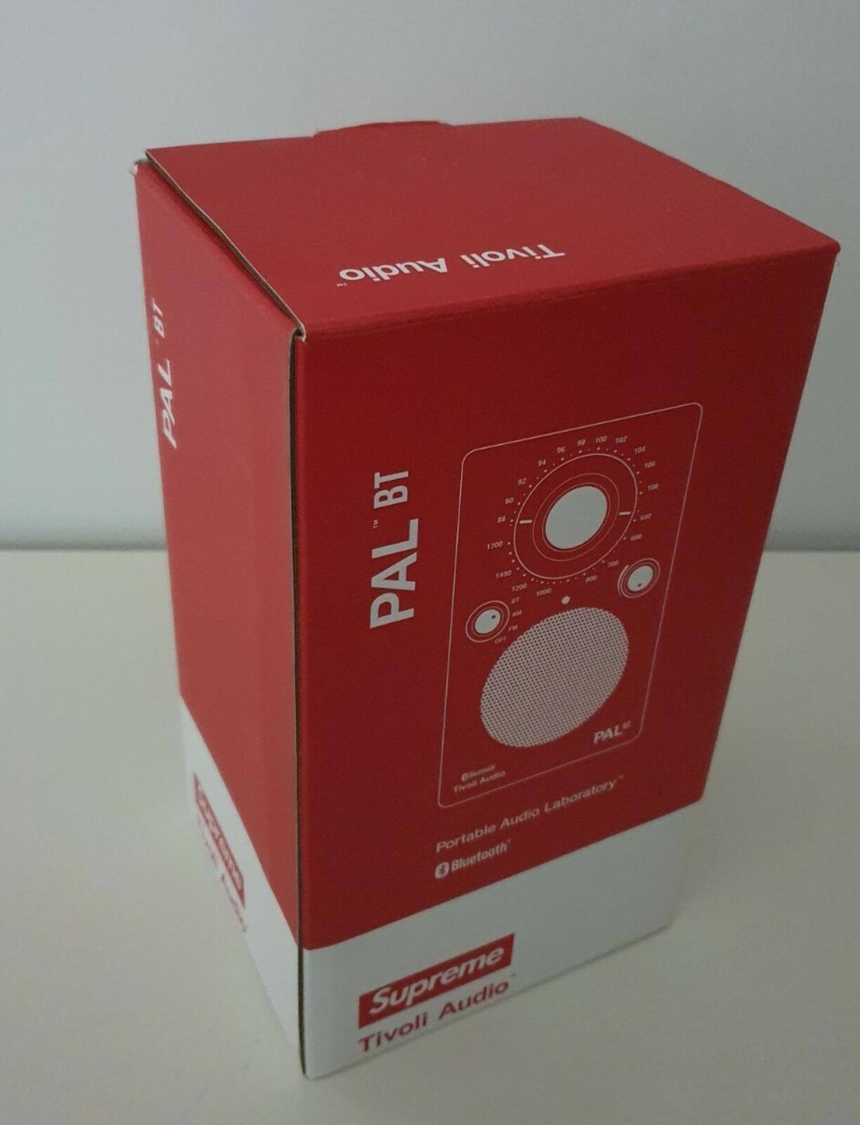 SS18 Supreme x Tivoli audio PAT Bluetooth radio portable red speaker RRP £288