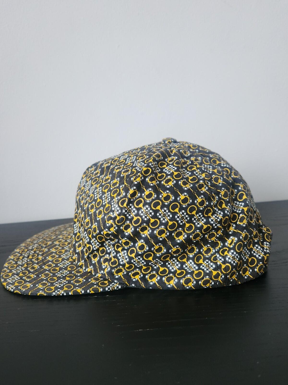 SS12 Supreme Supreme Links 5- Panel Black Yellow Vintage Cap 2012 Hat Made USA