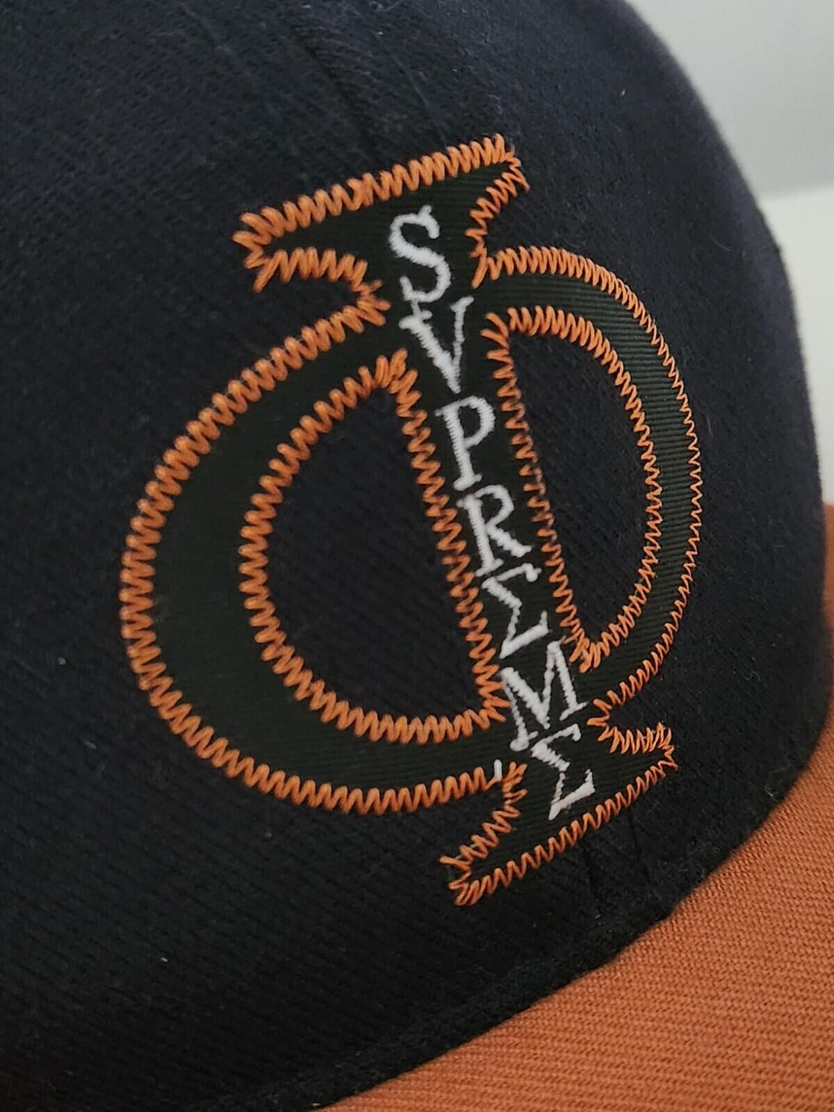 FW13 Supreme Starter Phi 6-panel hat cap snapback Rare 2013 Navy Black Orange