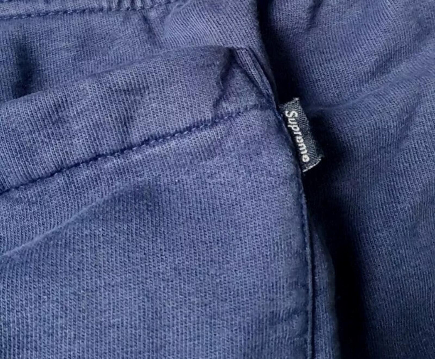 FW20 Supreme Big Logo Paneled Sweatpant pants Navy size S Small Trousers