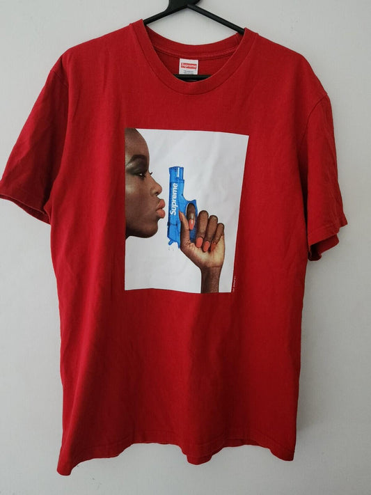 SS21 Supreme Camiseta Water Pistol Roja Talla M