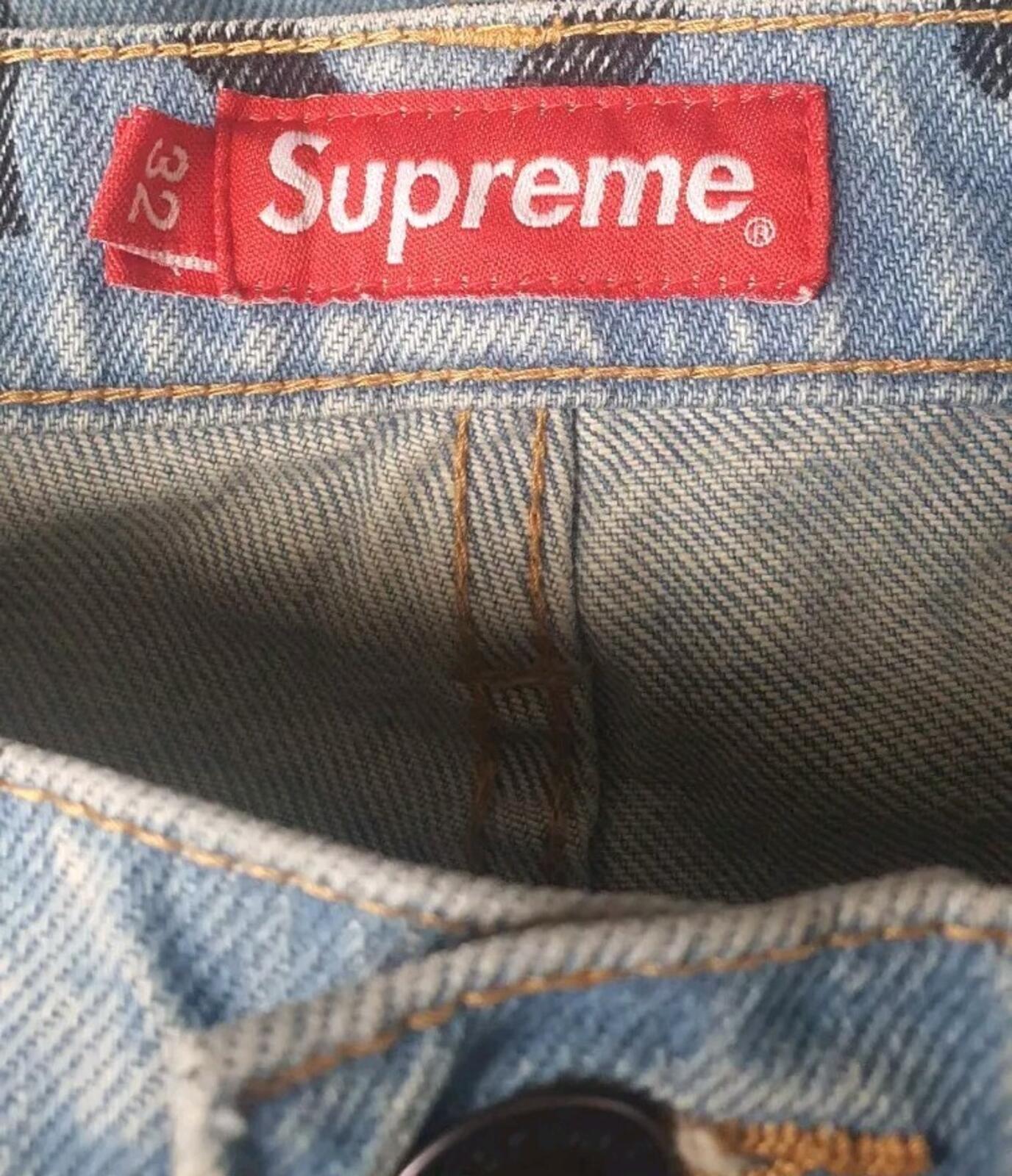 FW22 Supreme Black Ark Regular Jeans 32 W32 L32 blue denim