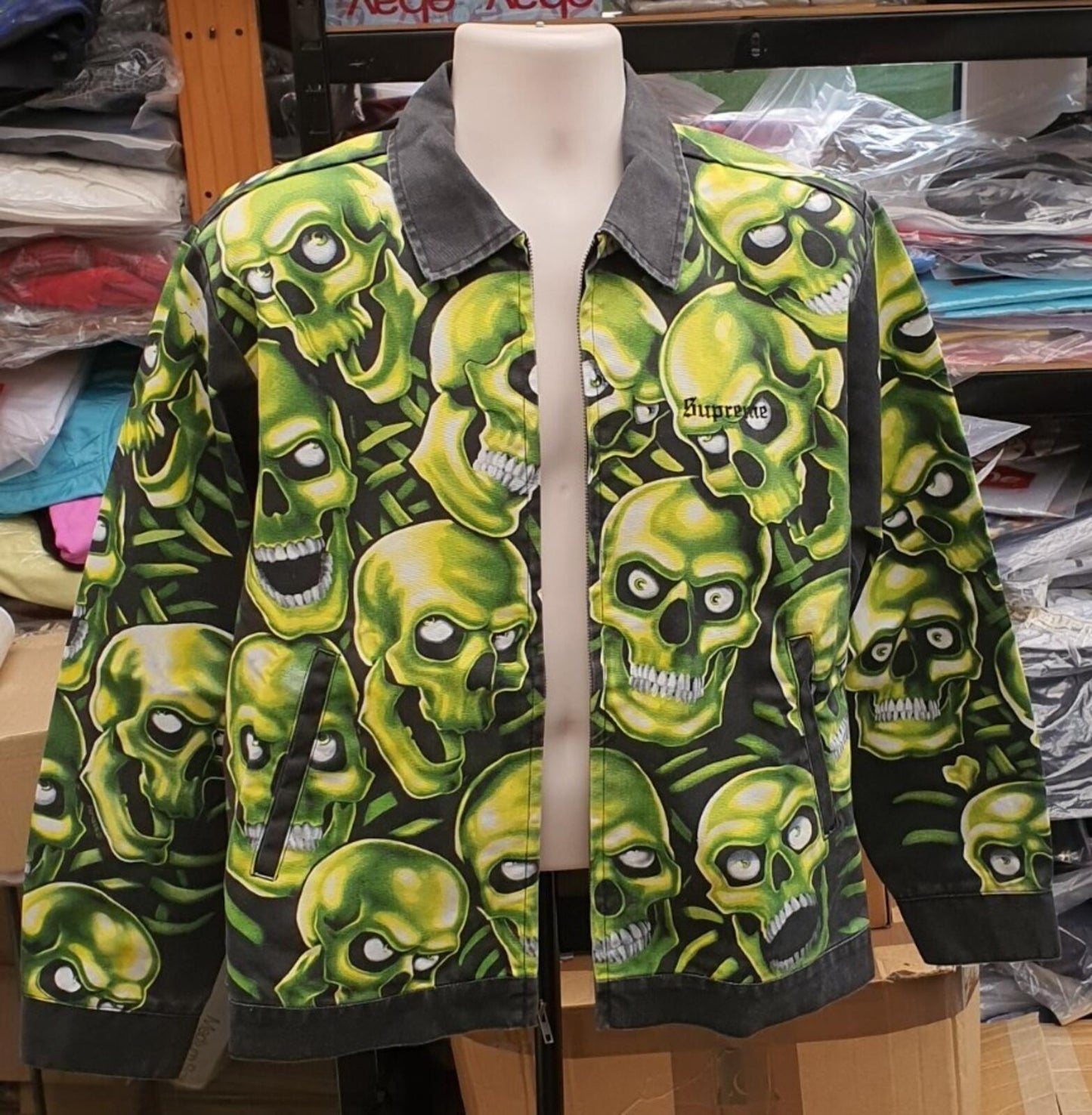 SS18 Supreme Skull Pile Work Jacket Size M
