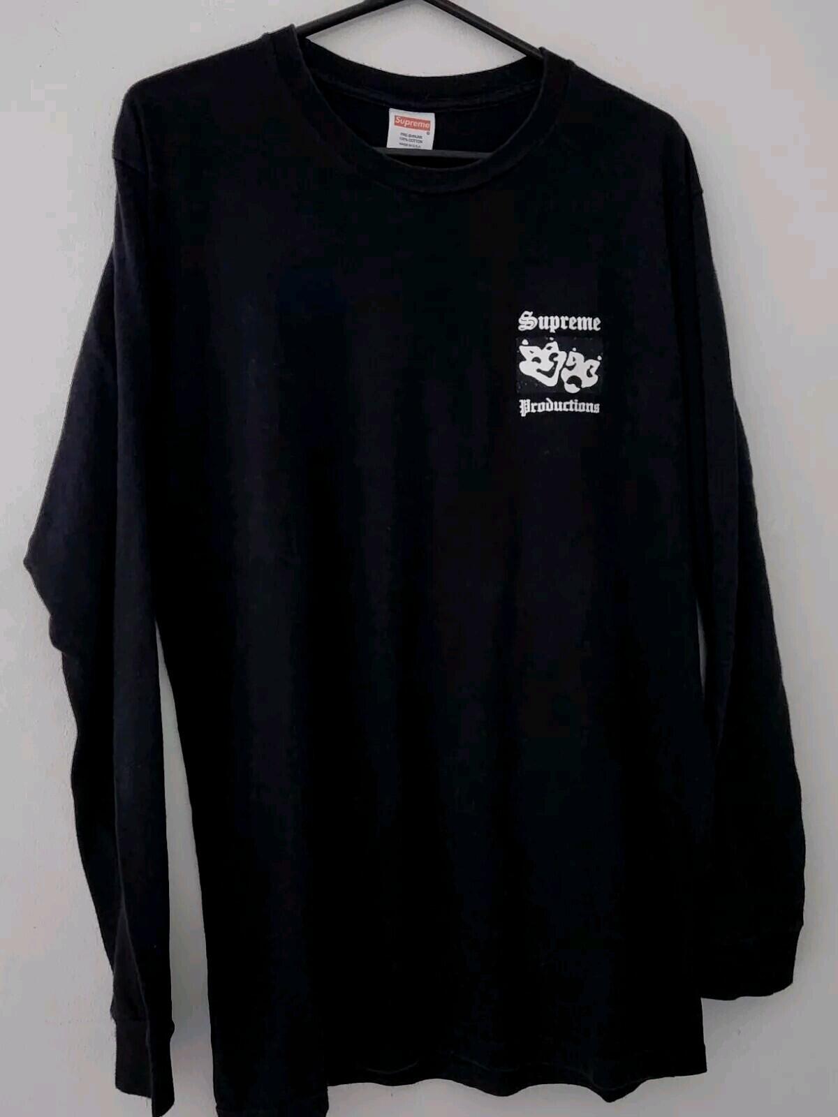 SS16 Supreme Productions Long sleeve black L/S tee size L large T-shirt