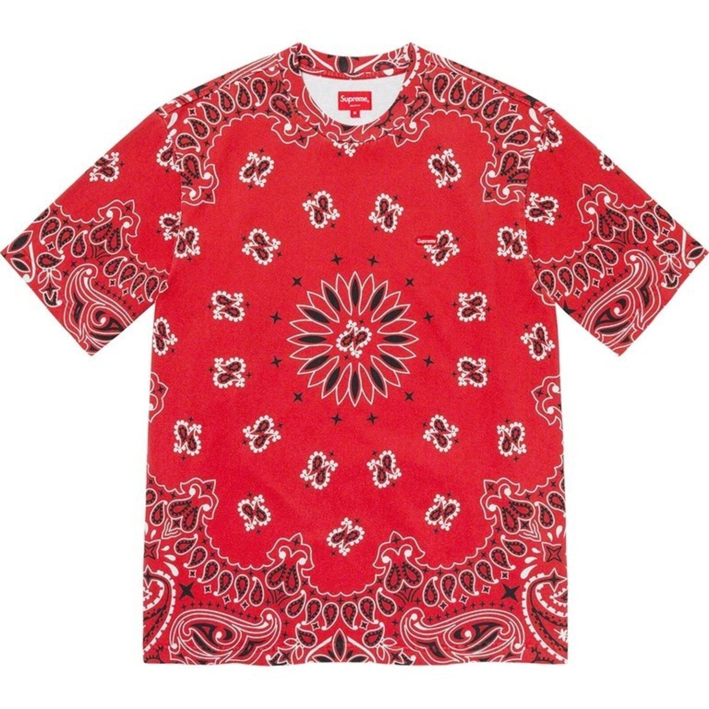SS21 Supreme Small Box Logo Tee Red Bandana Size M
