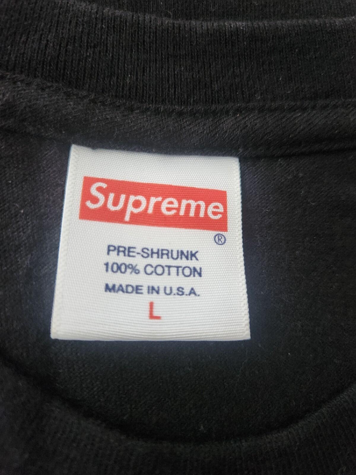 SS20 Supreme Motion tee Size L large black T-shirt made in USA