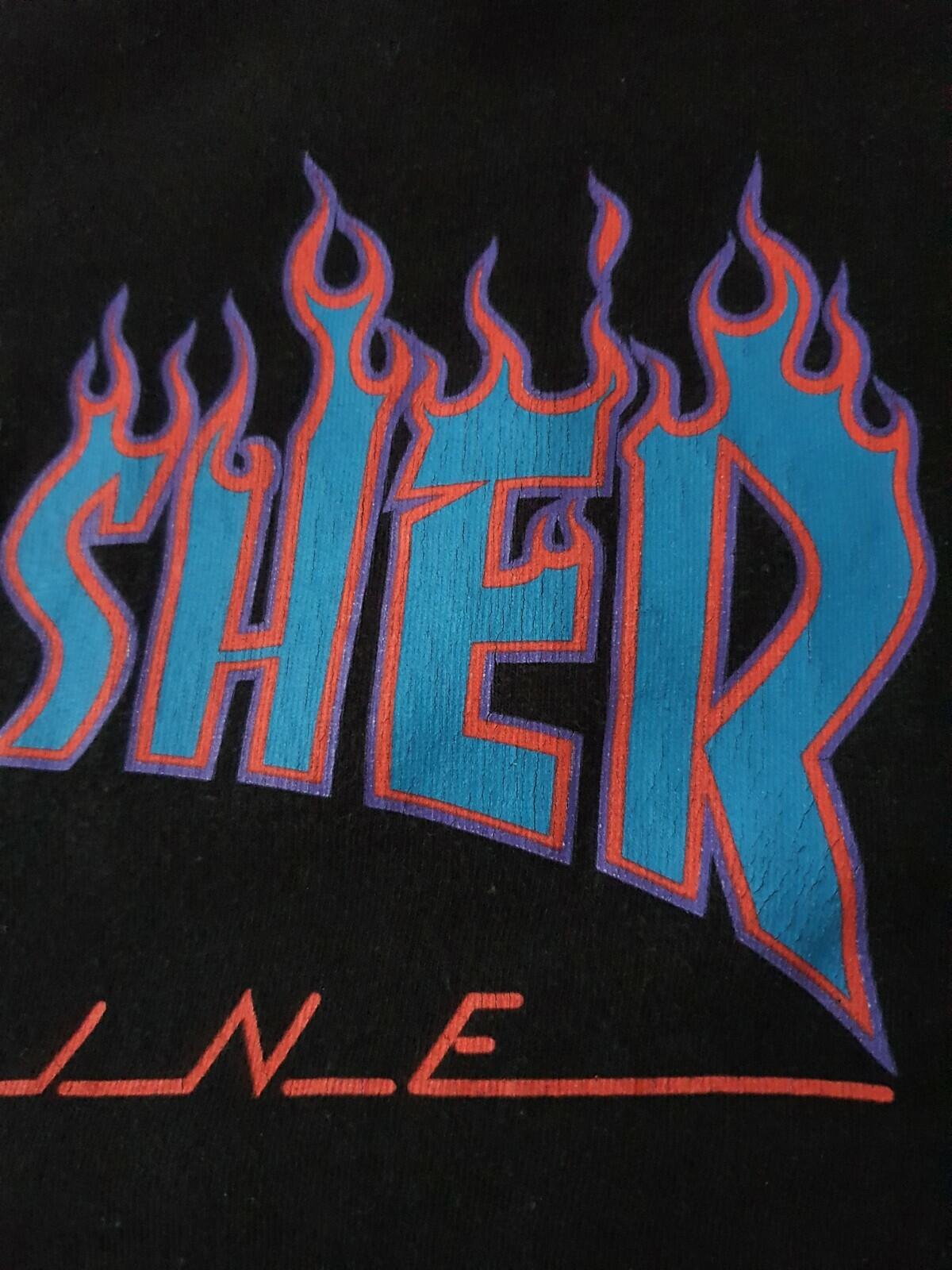 SS15 Supreme x Thrasher Flames Tee Black Size M