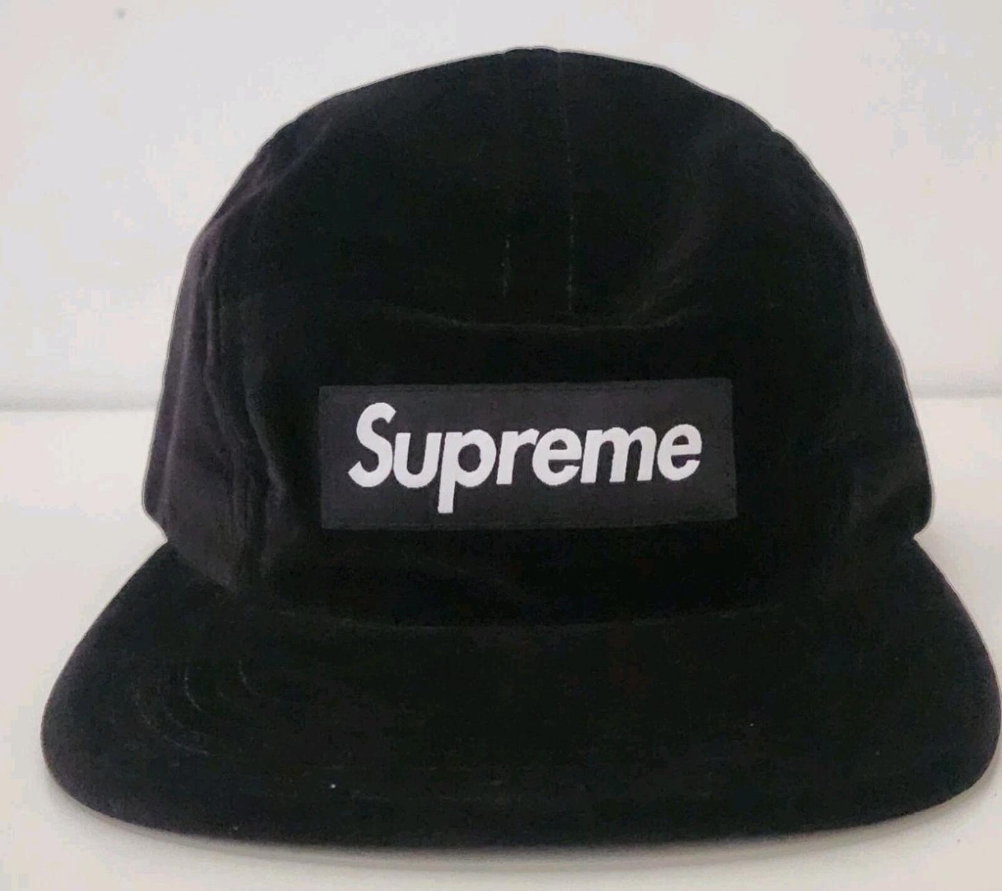 SS16 Supreme Neon Velour Camp Cap Box Logo Hat Made In USA