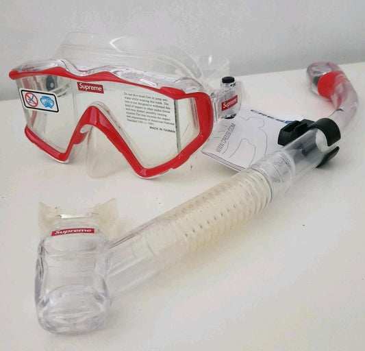 SS19 Supreme x Cressi Juego de esnórquel Máscara y esnórquel de silicona hipoalergénica