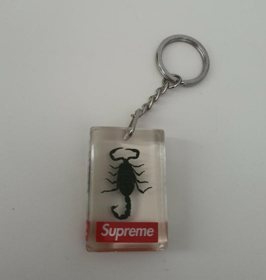 FW10 Supreme Scorpion keychain keyring small box logo vintage Very Rare