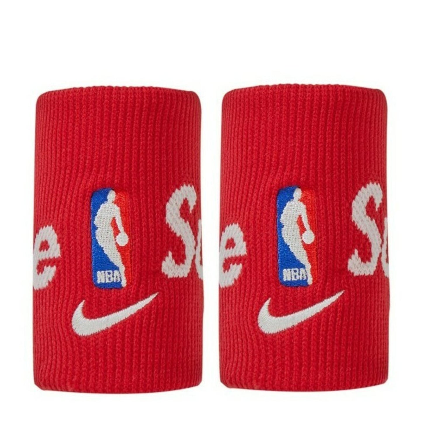 SS19 Supreme x Nike x NBA Baloncesto Elite muñequeras rojas Nuevo accesorio Dri-FIT