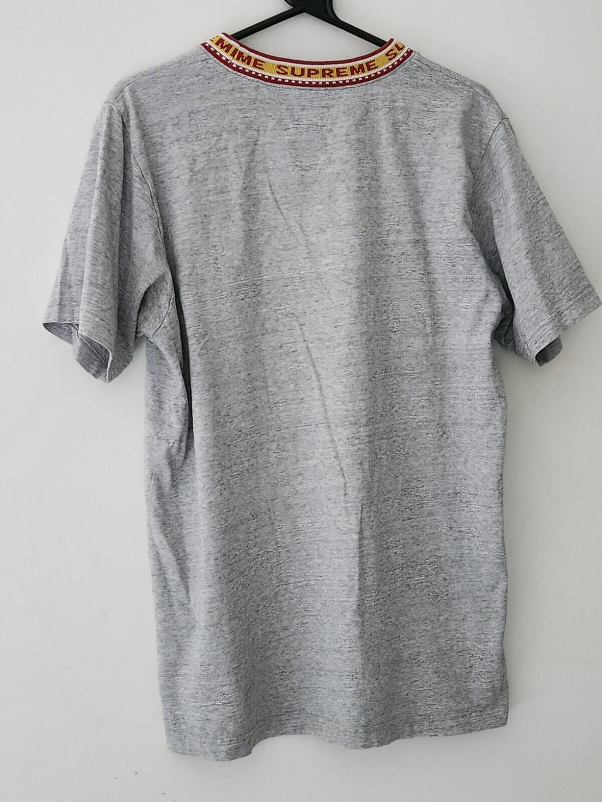FW15 Supreme Stadium Ringer Top grey T-shirt size M Medium tee Rare