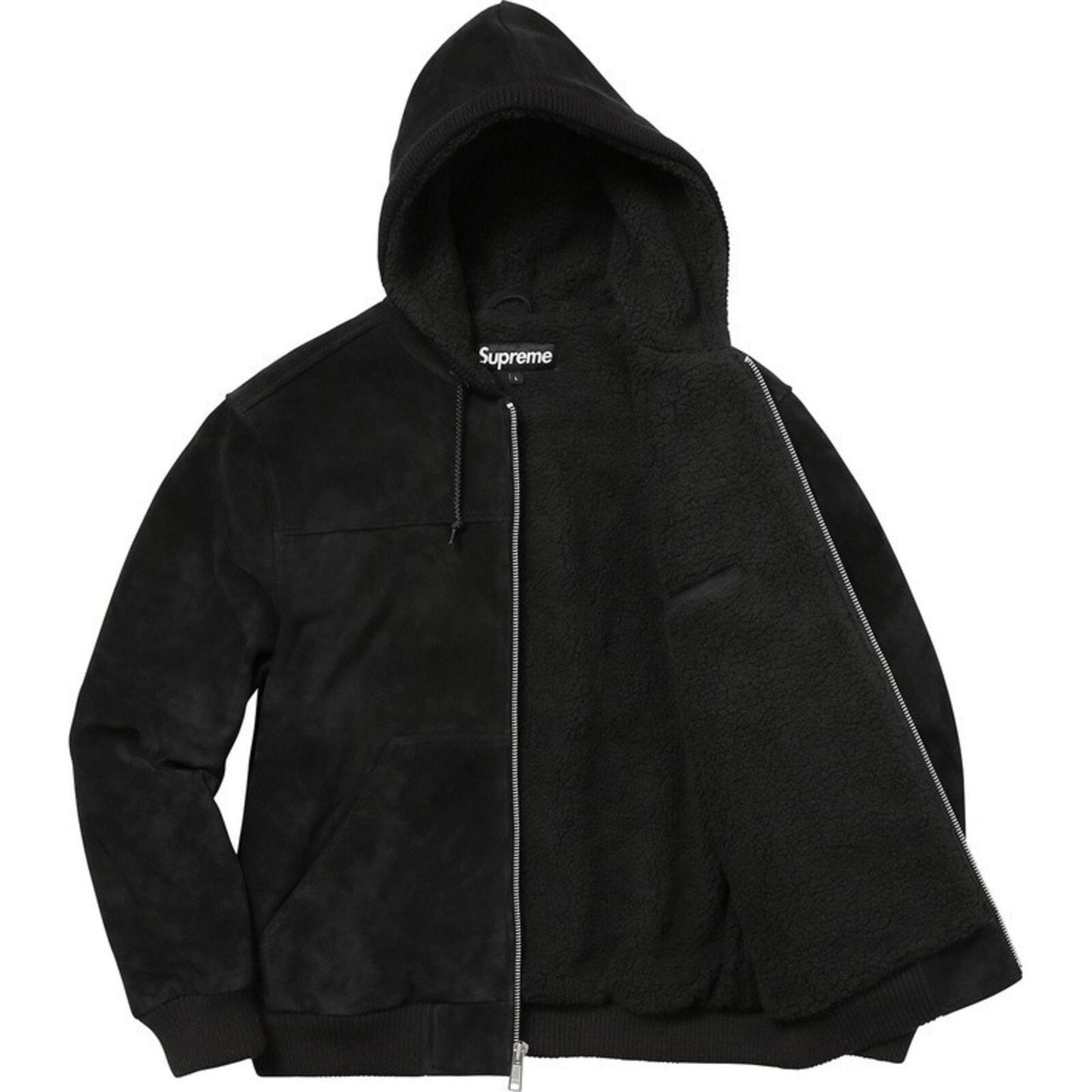 FW17 Supreme Hooded Suede Work Jacket Size M $588 Lambskin Leather