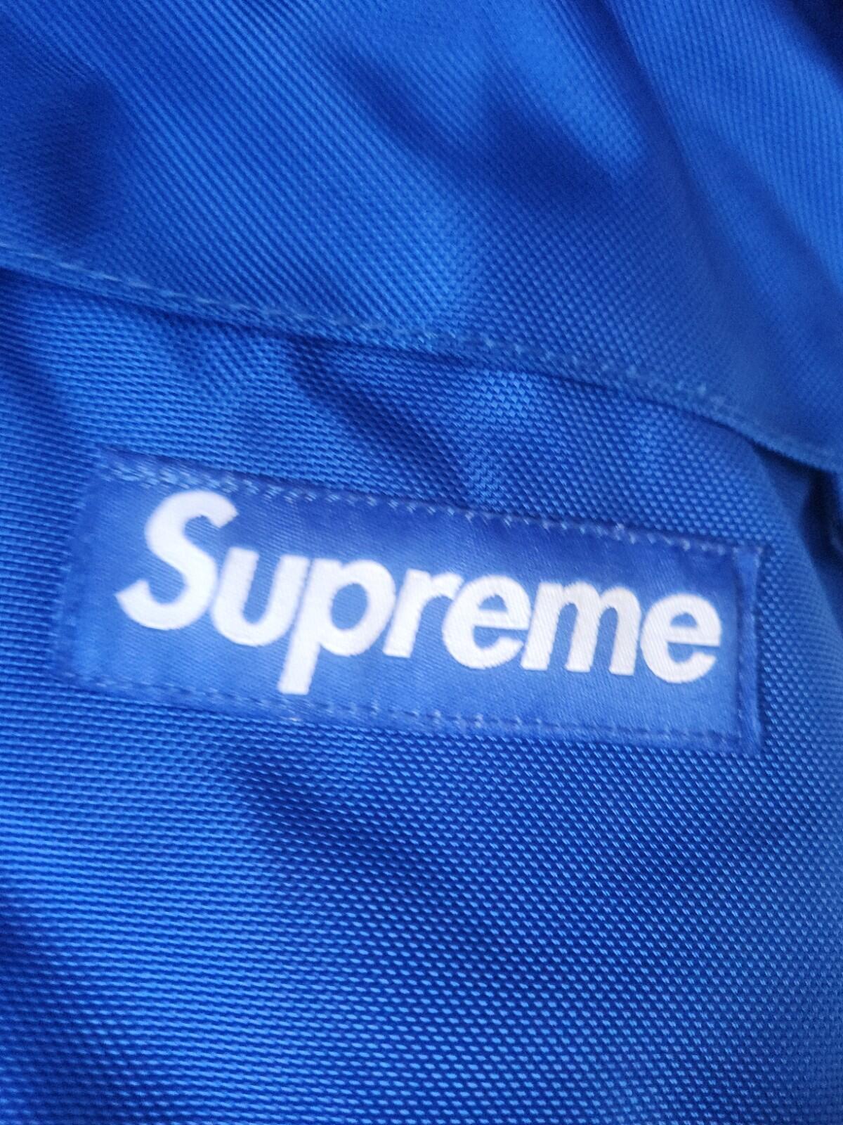 SS18 Supreme large duffle bag royal cordura fabric blue duffel ripstop nylon