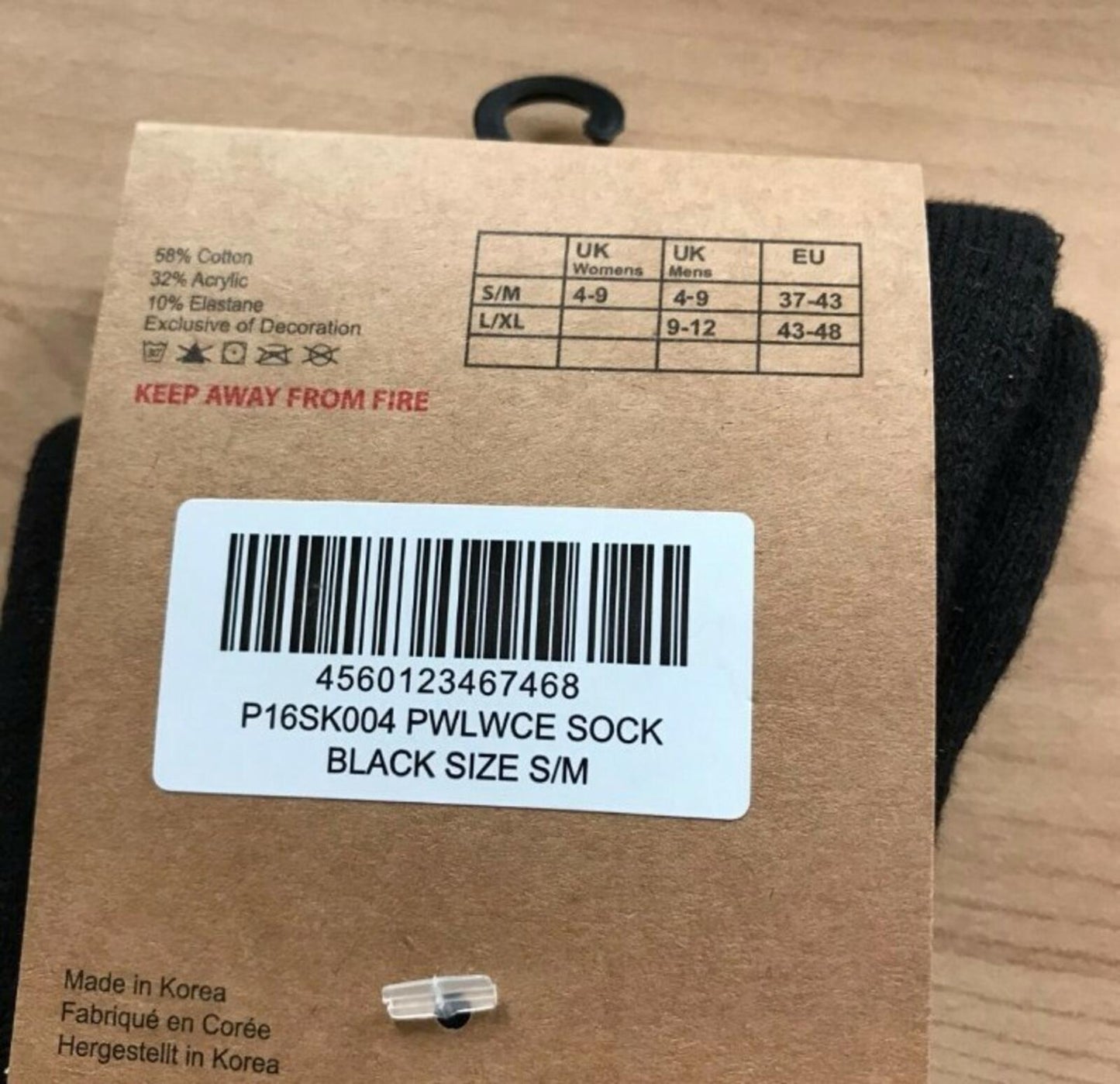 AW18 Palace Skateboards PWLWCE Socks Black Size S/M