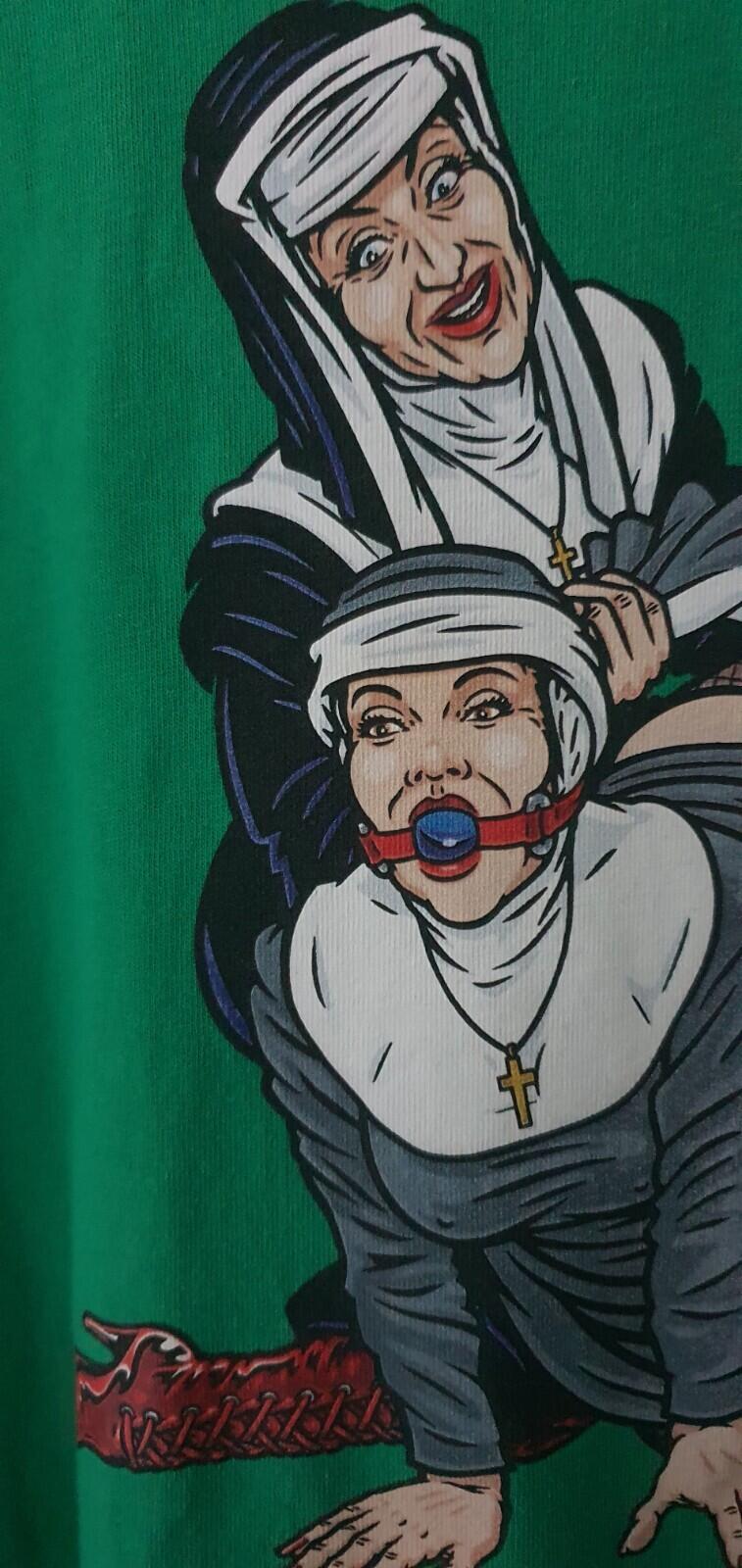 FW22 Supreme Nuns Green Tee M Medium T-Shirt Original Artwork By Sean Cliver