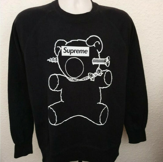 Sudadera negra de cuello redondo Supreme x Undercover Teddy Bear SS15