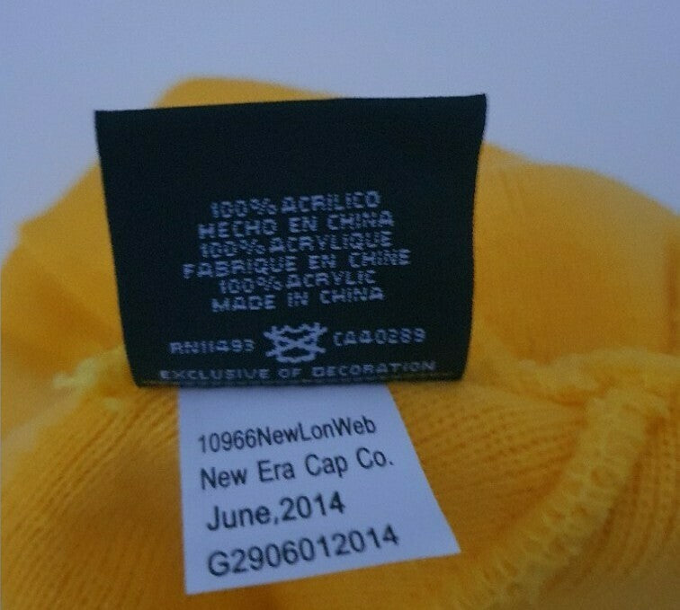 FW14 Supreme New Era Tonal Box Logo Beanie Mustard