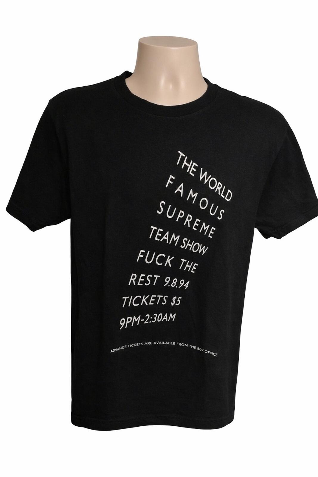 FW13 Supreme World Famous Team Show Flyer Tee Black Size M