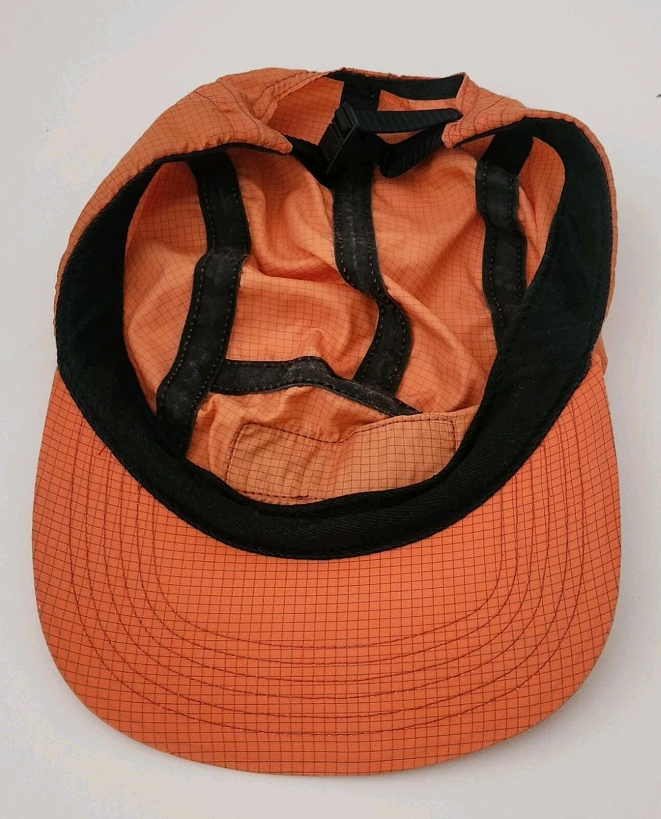 SS12 SUPREME Ripstop Camp Cap Black Box Logo Orange Hat Rare Vintage 2012