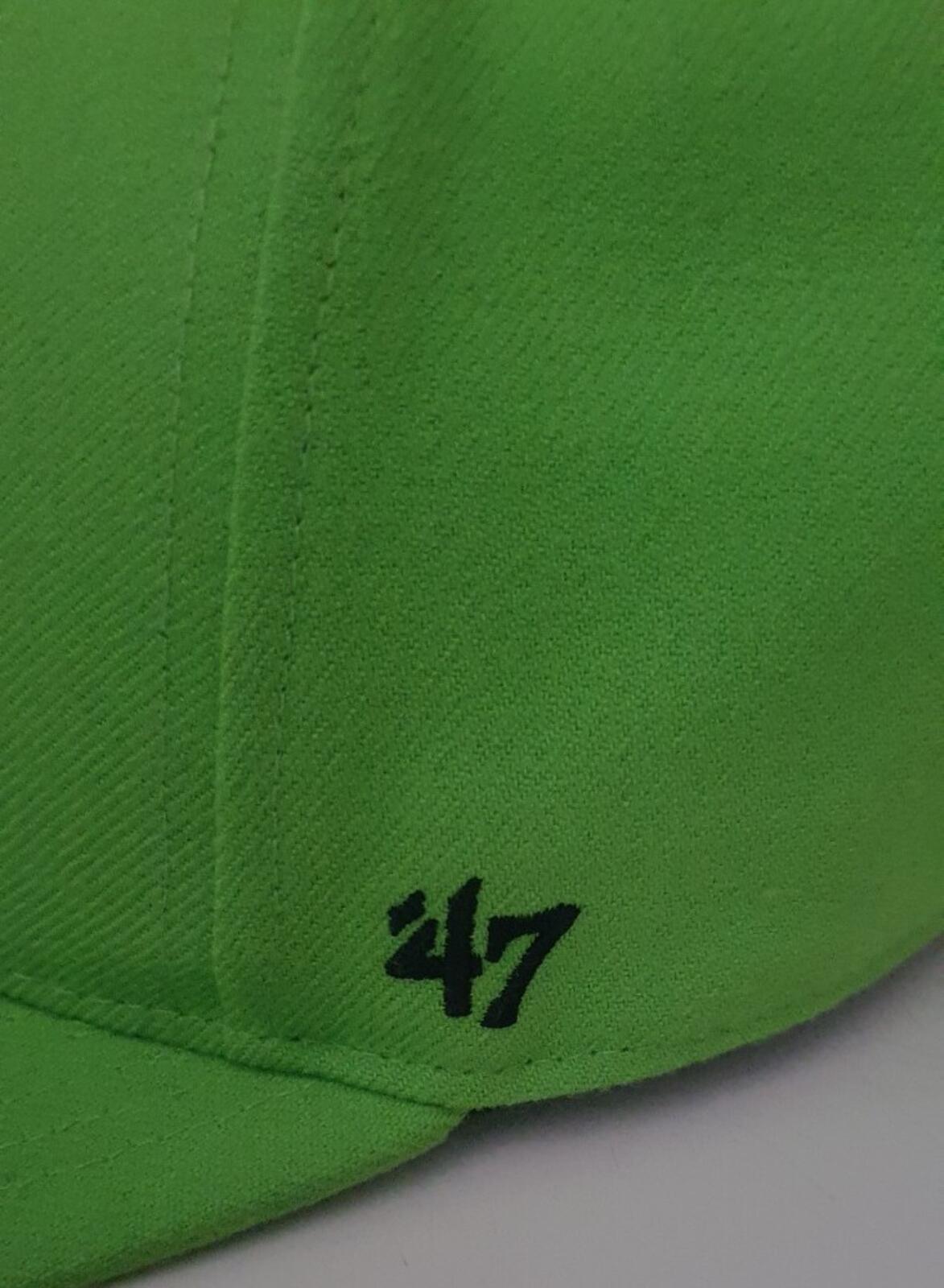 SS15 Supreme x Yankees x 47 brand lime green 5-panel cap Rare Baseball Hat