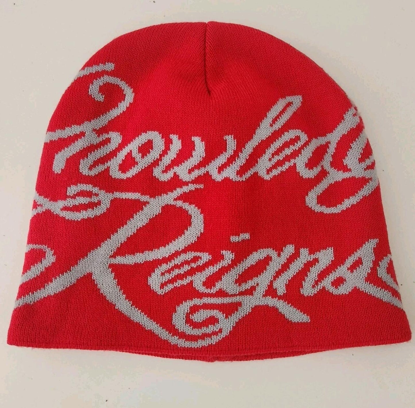 SS22 Supreme Knowledge Reigns Beanie Red Hat Made In Korea