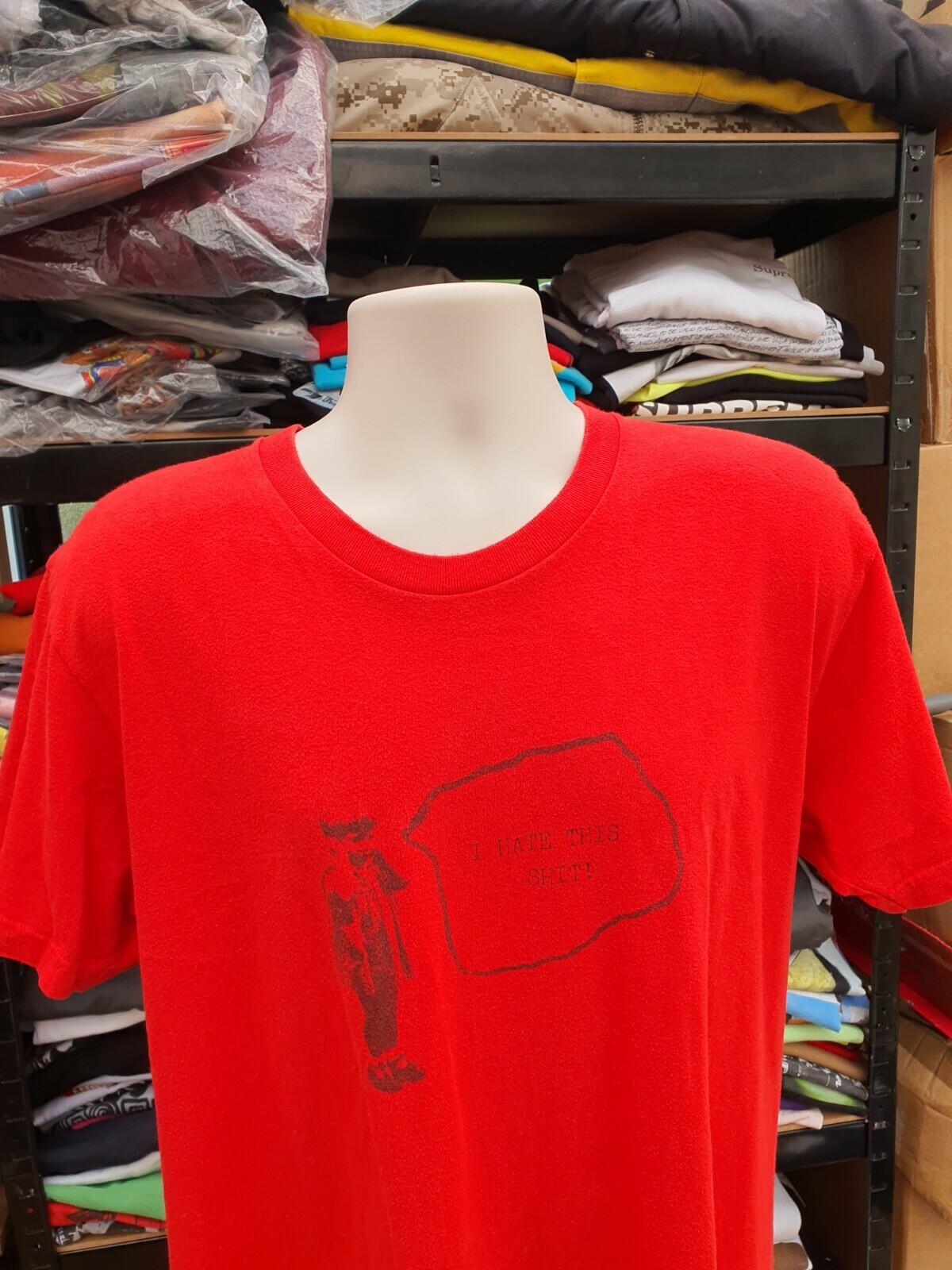 SS13 Supreme I HATE THIS SHI T rotes T-Shirt L großes T-Shirt