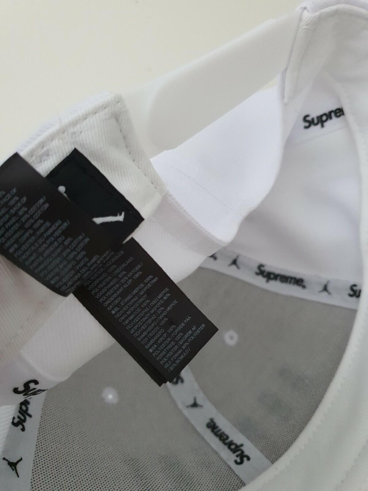 FW15 Supreme x Jordan White 6-Panel Kappe Jumpman Hat Selten 2015