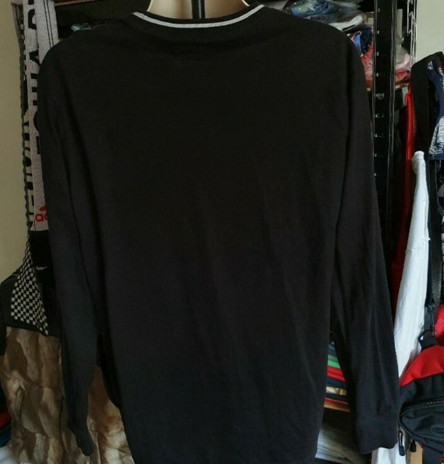 SS18 Supreme Bevel L/S Top Black Größe XL