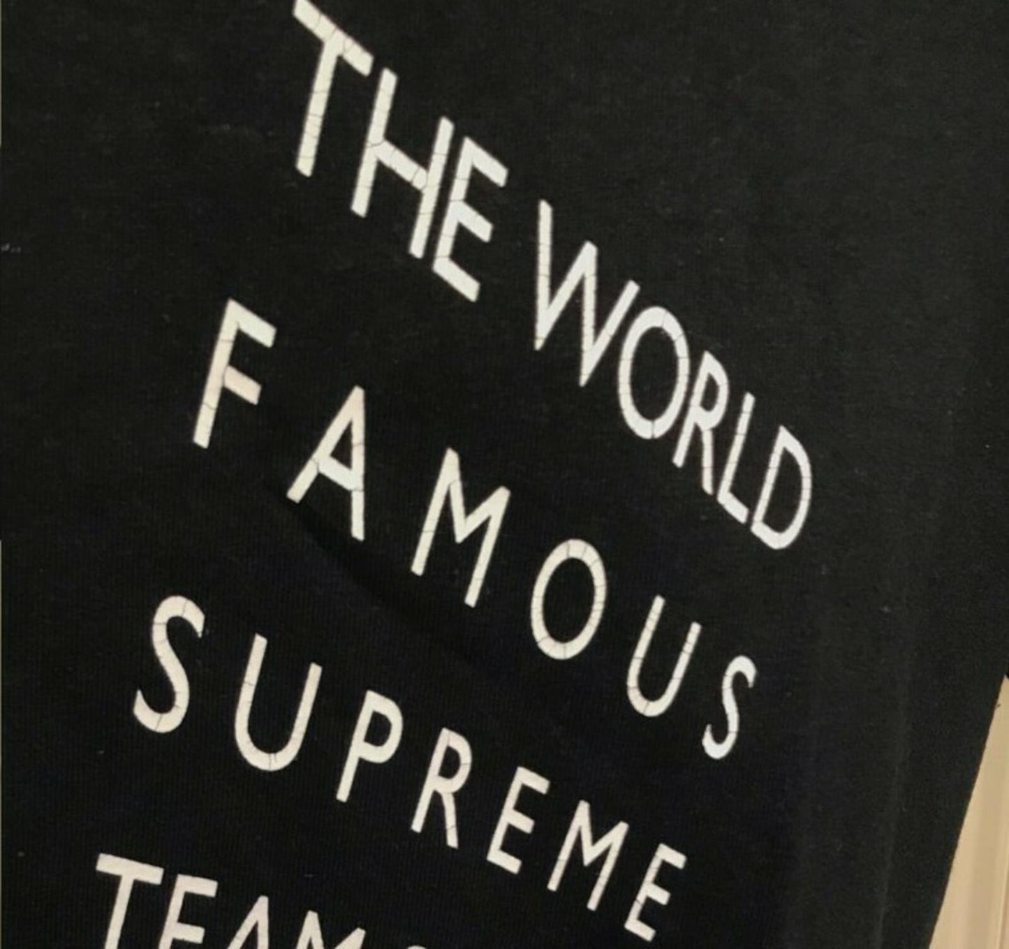 FW13 Supreme World Famous Team Show Flyer Tee Black Size M