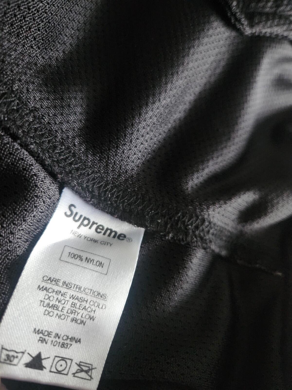 SS15 Supreme Mesh Nylon Varsity Jacket Black Size M