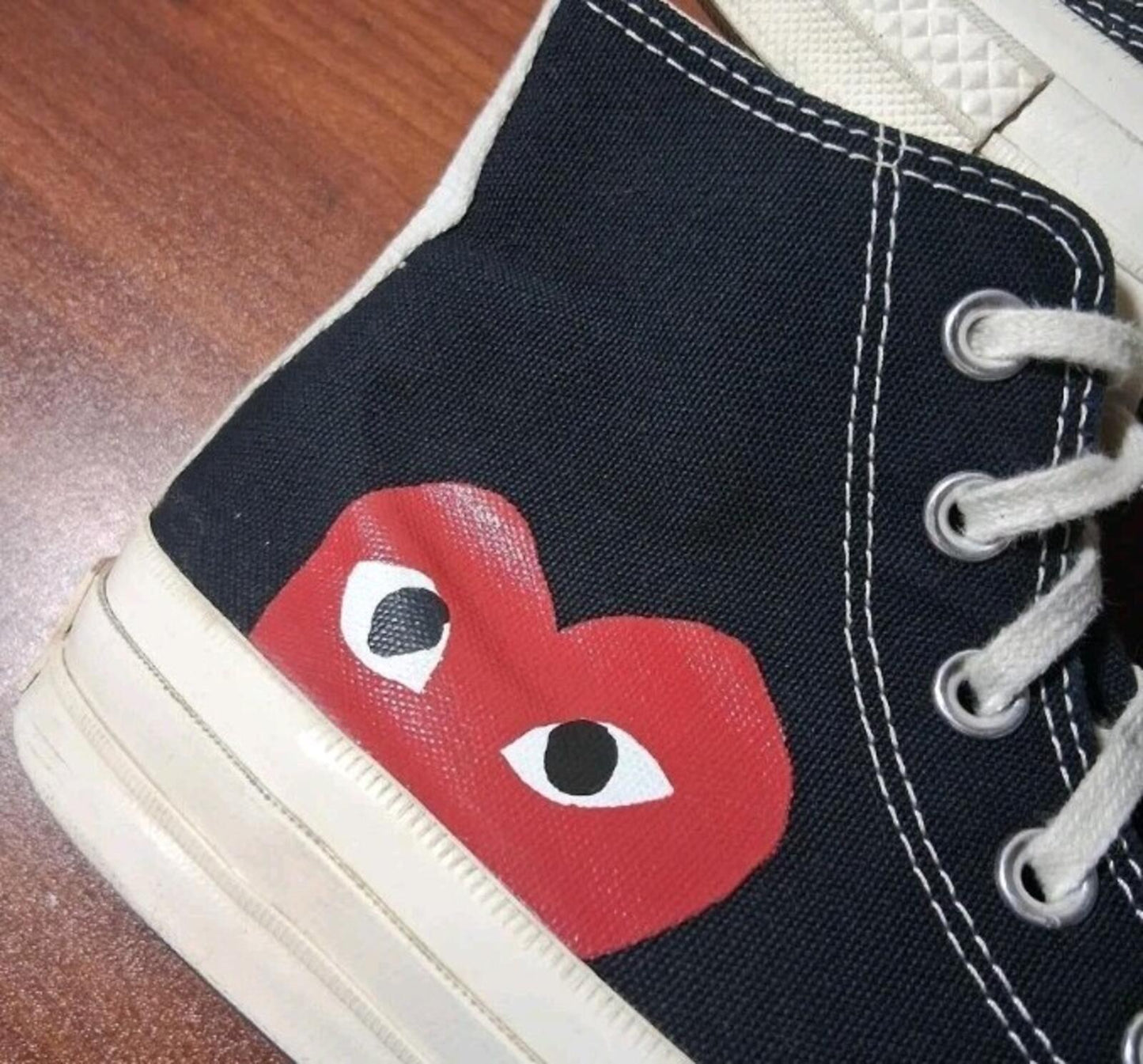 Comme des Garcons PLAY Converse Chuck Logo High Top Trainers £140 UK 5 EU 37.5