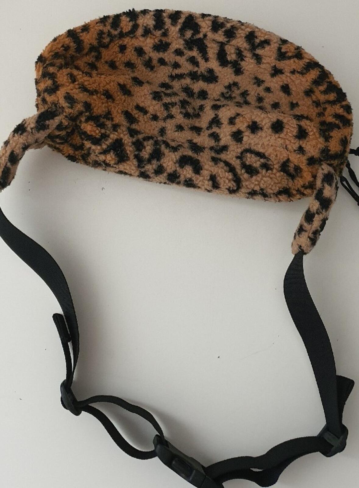 FW17 Supreme Leopard Waist Bag Yellow Belt Bum Bag Fleece Shoulder