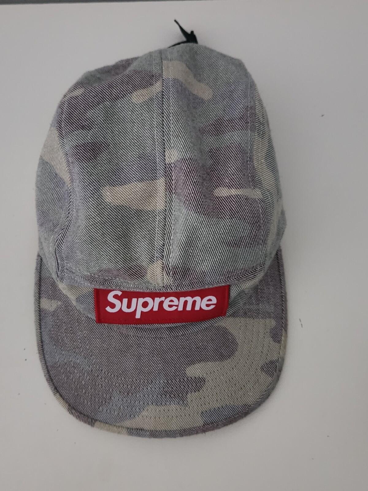 SS19 Supreme Washed Out Camo Camp Cap Hat