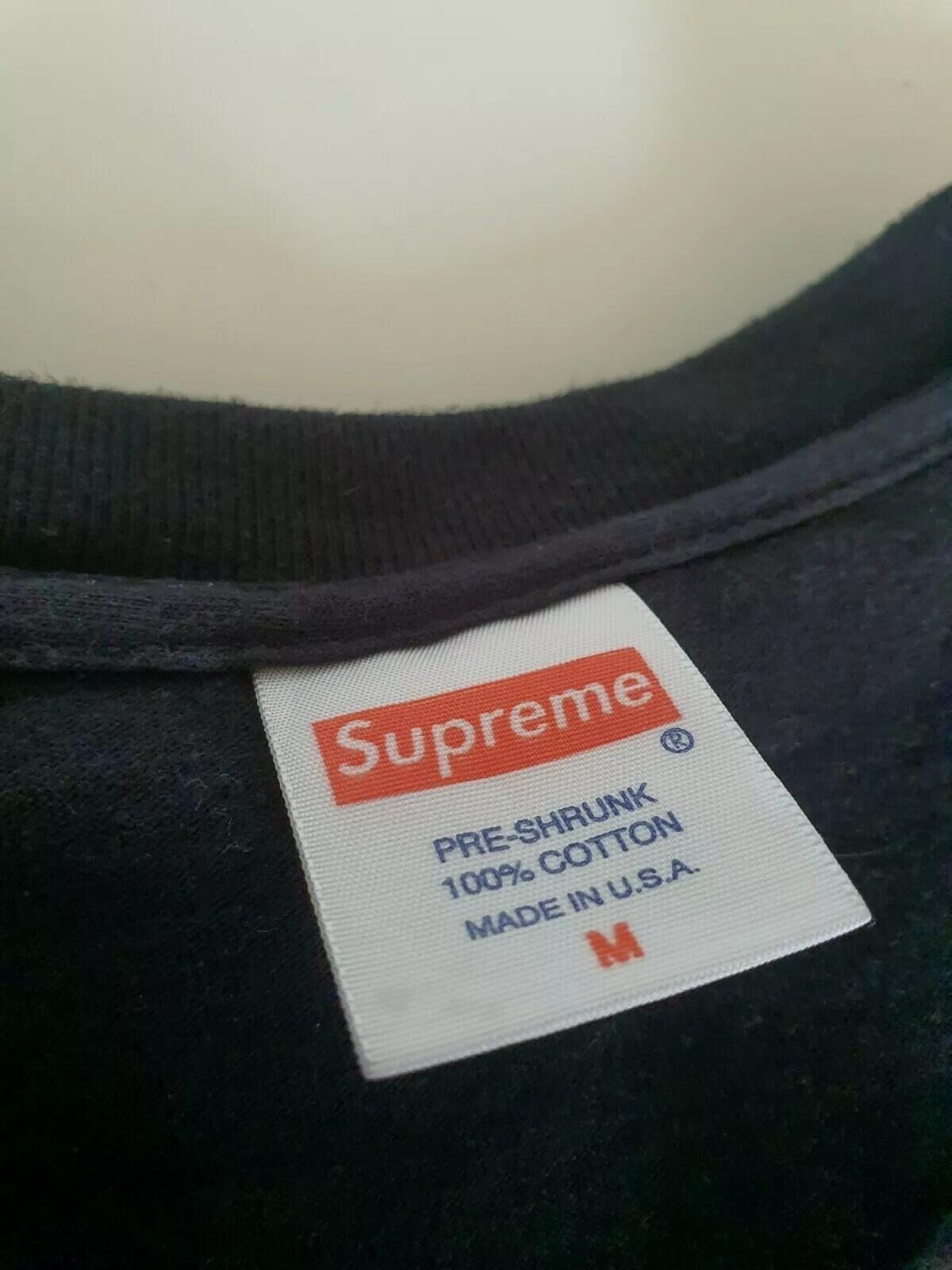 SS15 Supreme King Alpha Queen Omega schwarzes T-Shirt mit Brusttasche M Medium T-Shirt Jamaika