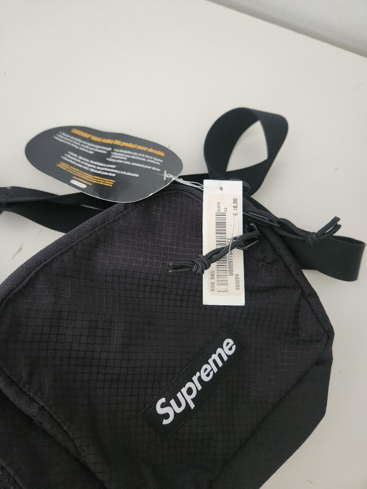 SS22 Supreme side bag black Shoulder Water resistant Water bottle Nalgene 500 ml