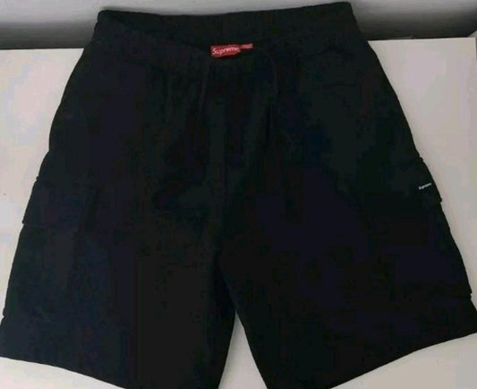 SS23 Supreme Small Box Baggy Cargo Shorts Black Size L