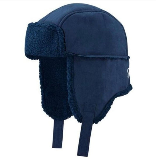 Gorro aviador de piel sintética Supreme FW15 azul marino
