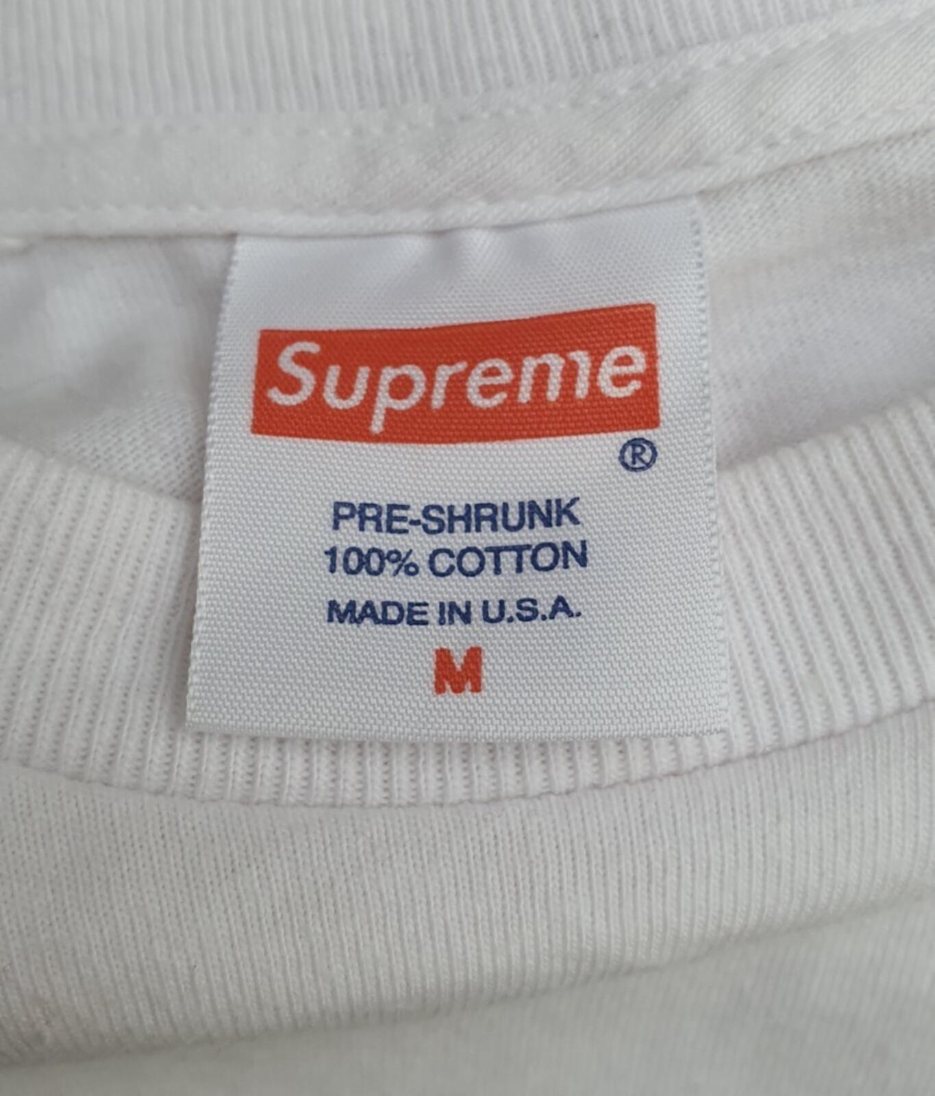 FW14 Supreme Silent Night Tee talla M mediana camiseta blanca Navidad Rara